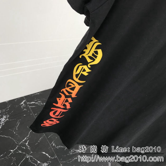 Chrome Hearts克羅心 19ss 彩虹馬蹄限定T恤 定制原版純棉面料 高版本情侶款 ydi2233